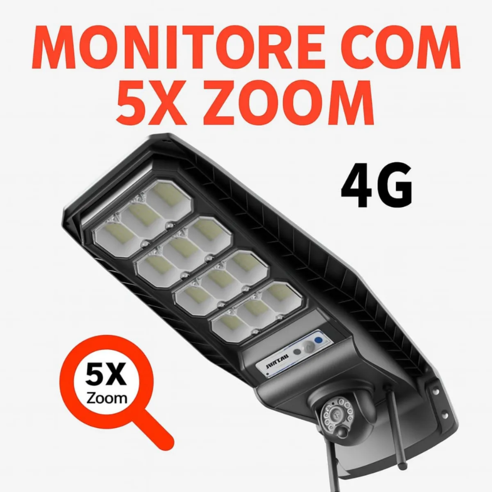 LumiCam 4G™: Segurança e iluminação inteligente em um só produto.