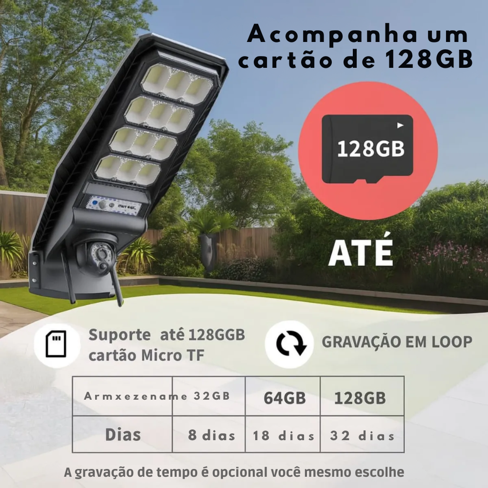 LumiCam 4G™: Segurança e iluminação inteligente em um só produto.