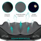 Massageador Shiatsu 3D Elétrico com Aquecimento – 8 Nódulos, 3 Níveis de Intensidade - KneadBlaze™