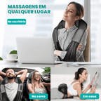 Massageador Shiatsu 3D Elétrico com Aquecimento – 8 Nódulos, 3 Níveis de Intensidade - KneadBlaze™