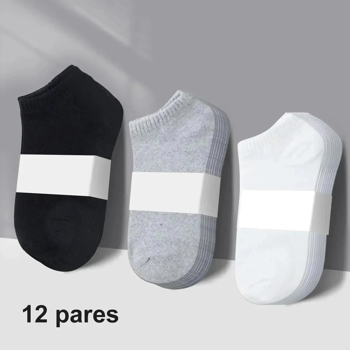 Kit 12 pares de meia masculina