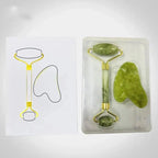 Kit Massageador Facial de Rolinho de Jade