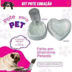 Pote de comida para cães artesanal